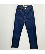 New Levis Womens Fringe Pockets Wedgie Straight Leg Blue Dark Wash Jeans 26 - €41,14 EUR