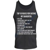 Rules For Dating My Daughter tee Birthday Gift for Dad Him Fathers Day Tank Top  - £10.62 GBP