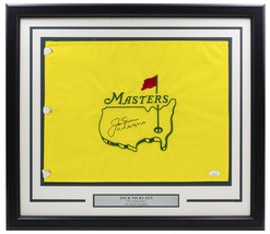 Jack Nicklaus Signed Framed Masters Golf Flag w/ Years Auto 9 JSA LOA BB51015 - £1,163.08 GBP