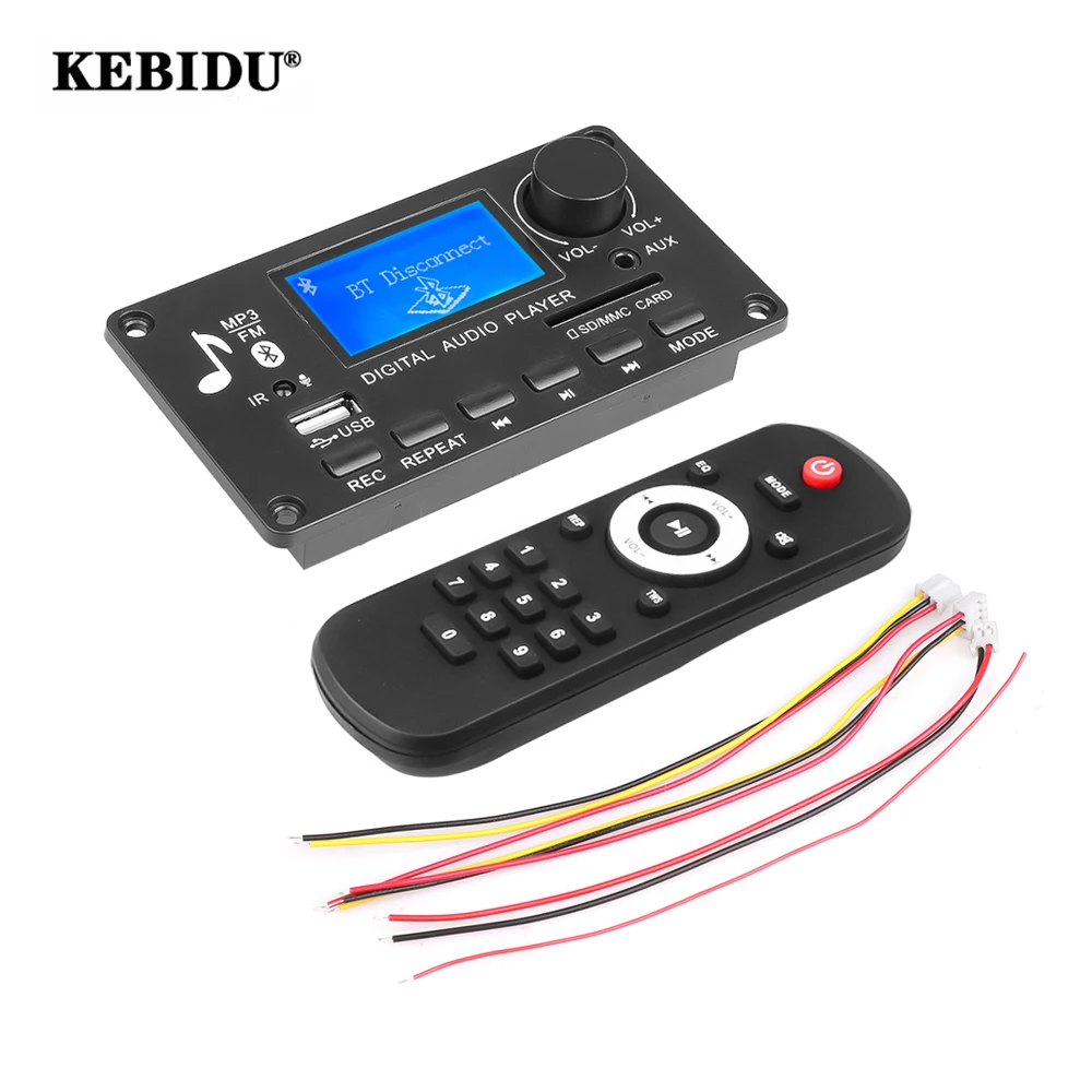 Kebidu MP3 Decoder Board 12V Car Audio Receiver Bluetooth 5.0 MP3 Player... - $19.17+