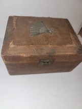 Old 1880s Jewelry Wooden   Box  5&quot; X 4&quot; X 2.5&quot; - £35.04 GBP