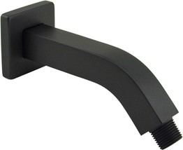 Aquaiaw Square Shower Arm And Anti-Scratch O-Ring Flange, 6 Inch,, Matte Black - £37.06 GBP