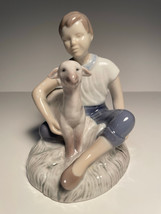 Bing &amp; Grondahl Figurine 2236 Girl With Lamb B&amp;G 1950&#39;S Denmark Excellent Cond. - £59.14 GBP