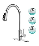 Kitchen Faucets with Pull Down Sprayer, Single Handle Kitchen Sink Fauce... - $486.53 MXN