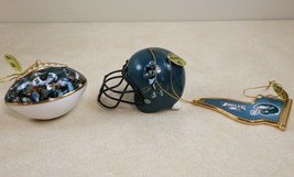 Philadelphia Eagles Football Christmas Ornament Set Bradford Limited - £51.84 GBP