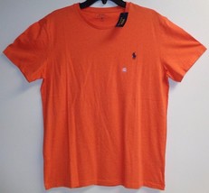 Polo Ralph Lauren Size Medium CREWNECK Orange Cotton T-Shirt New Mens Shirt - £45.62 GBP