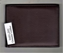 Men&#39;s wallet Kendall &amp; James  Bill Fold Black Leather Wallet - £11.21 GBP