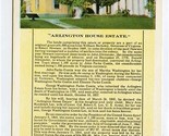 Arlington House Estate Postcard Picture and History  - $7.92