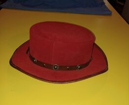 Vintage Red Suede Western Hat  Size XL - Winfield Cover Copany San Franc... - $37.97