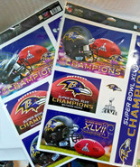 Baltimore Ravens Superbowl XLVII Champions Removable Reusable Decals Lot... - £15.54 GBP