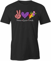 Peace Love Teach T Shirt Tee Short-Sleeved Cotton Clothing Teacher Love S1BCA886 - £18.62 GBP+