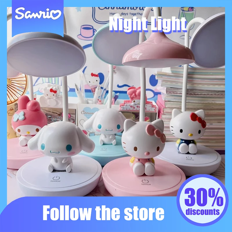 Kawaii Sanrio Anime Night Light Cute Hello Kitty My Melody Cinnamoroll Cartoon - £13.24 GBP
