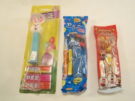 (Lot Of 3) Pez Easter Bunny, Jeff Gordon &amp; Klik Reindeer Candy Dispensers [F3] - £14.30 GBP