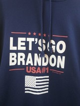 Lets Go Brandon Sweatshirt Hoodie Mens 2XL Gray Pullover Trump 2024 USA #1 - £11.12 GBP