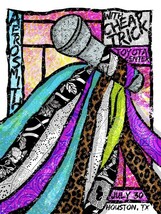 Aerosmith Poster Cheap Trick Silkscreen Signed Numbered July 30 Houston ... - $179.99