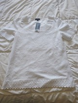 Chances R Size Small Short Sleeve White Blouse - £15.63 GBP