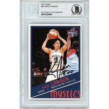 Kara Lawson Washington Mystics Signed 2015 WNBA Basketball BGS On-Card Auto Slab - £55.37 GBP