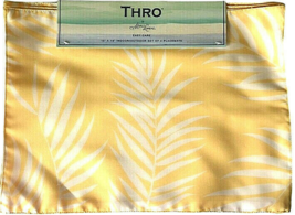 Thro Sunshine Yellow Palm Leaf Placemats 13x18&quot; Set of 4 Indoor Outdoor ... - $36.14