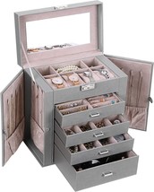 Jewelry Box With Removable Drawers For Women By Anwbroad Jjb003H Large Jewelry - £43.16 GBP