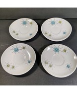Franciscan Atomic Starburst Saucers 6” wide Gladding McBean  MCM Set of ... - $51.62 CAD