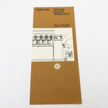 Explore Frank Lloyd Wright&#39;s Oak Park Chicago Brochure 1982 - €5,87 EUR