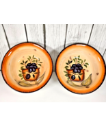 Set 2 Pier 1 Inspired By Tuscany Hand Painted Pasta Soup Bowls Olive Garlic - $23.76