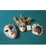 Maschera Del Galeone Italy Masks -Cat 4&quot; -Oval Face 5&quot; - Arlequin 6 1&#39;2&quot; - $181.54 CAD