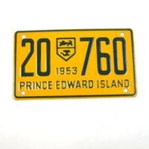 Vintage 1953 Wheaties Cereal Prince Edward Island Metal Bicycle License ... - £10.15 GBP