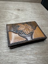 Vintage Carved Handmade Floral Leather Wallet - $14.85