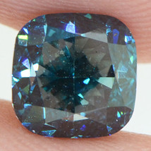 Cushion Shape Diamond Loose Fancy Blue Color VS1 Certified Enhanced 1.36 Carat - £1,538.76 GBP