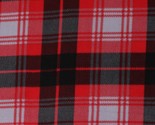 Fleece  Plaid Red Black Gray Fleece Fabric Print by the Yard A327.17 - £7.82 GBP