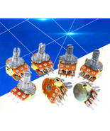 5Pcs WH148 Single/Double League Potentiometer B1K/5K/10K/50K/1M Handle 1... - $2.90
