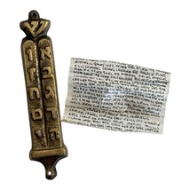 Vintage Brass Mezuzah with Shin Jewish Israel Judaica 1950s - $665.65 MXN