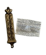 Vintage Brass Mezuzah with Shin Jewish Israel Judaica 1950s - $668.68 MXN