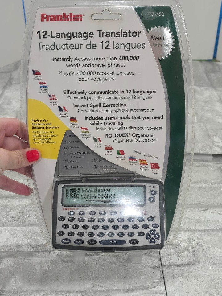Franklin 12-Language Translator TG-450 New Sealed French German Polish I... - $29.99