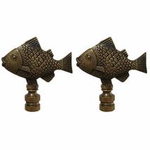 Royal Designs, Inc. Fish Design Finial for Lamp Shade, F-5067AB-1, Antique Brass - £19.84 GBP