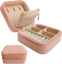 Herfav Travel Jewelry Organizer, Small Jewelry Box Mini Portable Jewelry Case - £28.17 GBP