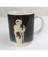 Certified International Mary Beth Baxter Twilight Snowman 3.78&quot; Coffee Cup - $9.89