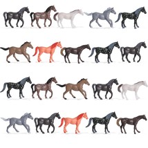 20 Pieces Realistic Plastic Horse Figurines Play Set Plastic Realistic Toy Horse - £21.86 GBP