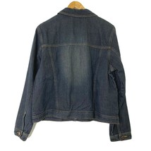 High Sierra Women&#39;s size Large 16 Button Front Denim Blue Jean Jacket Dark Wash - £18.97 GBP