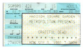 Grateful Dead Concert Ticket Stub Septembre 9 1991 Madison Carré Jardin New York - £40.35 GBP