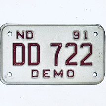 1991 United States North Dakota DEMO Special License Plate DD 722 - $18.80