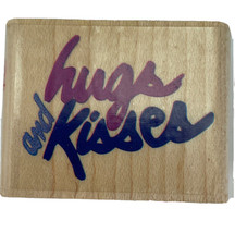 Valentine Hugs &amp; Kisses Rubber Stamp Posh Impressions Z207B Vintage New - £3.97 GBP