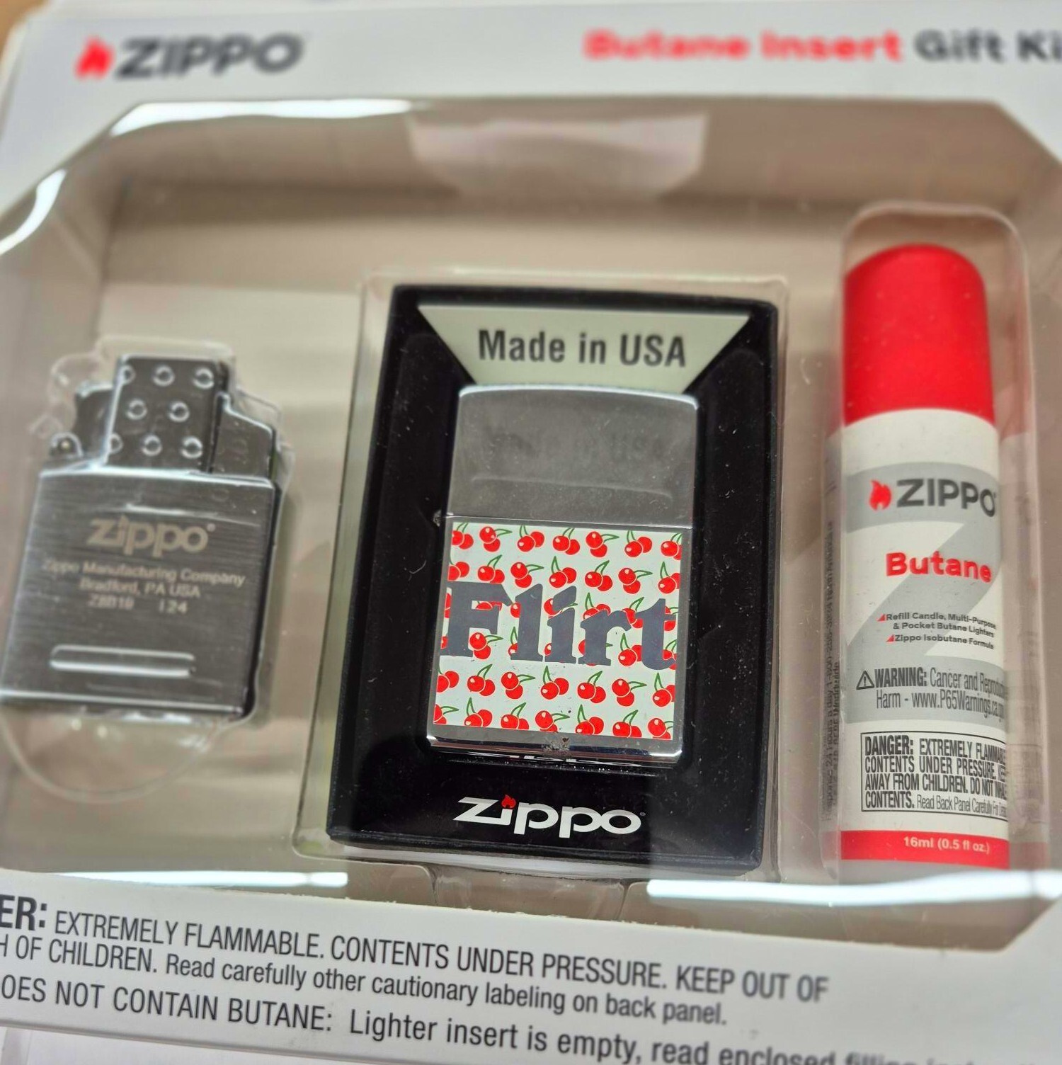 Rare Cherries Flirt Zippo Lighter Gift Kit - $37.95