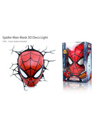 NEW Marvel Ultimate Spider-Man Mask Face 3D Deco Wall Art Night Light LE... - £43.45 GBP