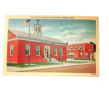 Post Office &amp; Makepeace Building Wareham Mass Color Postcard Textured - £3.19 GBP