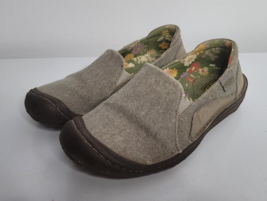 Keen Cush Golden Summer Canvas Leather Slip On Shoes 5 Womens Flat Taupe... - $24.99