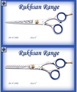 TWO HOT SELLING RAZOR SHARP BARBER SCISSORS BLADES STYLE 1006 - 6&quot; &amp; CAR... - $43.56