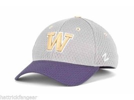 Washington Huskies Zephyr NCAA 2-Tone Purple &amp; Gray Jersey Mesh Cap Hat  M/L - £15.97 GBP