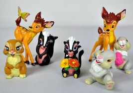 Disney Bambi &amp; Friends Set Of 7 3&quot; Birthday Cake Topper Figurines Toy Set - £17.53 GBP